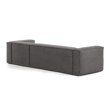 Load image into Gallery viewer, Blok 4-seater right chaise longue sofa in grey thick corduroy 330cm FSC Mix Credit - image 5