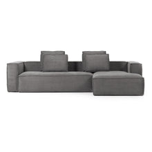 Load image into Gallery viewer, Blok 4-seater right chaise longue sofa in grey thick corduroy 330cm FSC Mix Credit - image 6