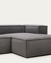 Load image into Gallery viewer, Blok 4-seater right chaise longue sofa in grey thick corduroy 330cm FSC Mix Credit - image 8