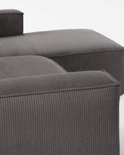 Load image into Gallery viewer, Blok 4-seater right chaise longue sofa in grey thick corduroy 330cm FSC Mix Credit - image 9