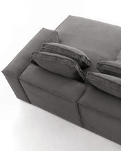 Load image into Gallery viewer, Blok 4-seater right chaise longue sofa in grey thick corduroy 330cm FSC Mix Credit - image 14