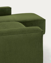 Load image into Gallery viewer, Blok 4-seater right chaise longue sofa in green thick corduroy 330cm FSC Mix Credit - image 9
