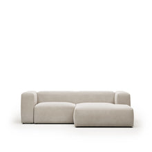 Load image into Gallery viewer, Blok 2-seater beige chenille right chaise longue sofa 240cm FSC Mix Credit - image 2