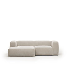 Load image into Gallery viewer, Blok 2-seater beige chenille left chaise longue sofa 240cm FSC Mix Credit - image 2