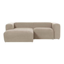 Load image into Gallery viewer, Blok 2-seater beige chenille left chaise longue sofa 240cm FSC Mix Credit - image 3