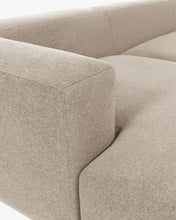 Load image into Gallery viewer, Blok 2-seater beige chenille left chaise longue sofa 240cm FSC Mix Credit - image 8