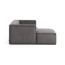 Load image into Gallery viewer, Blok 2-seater left chaise longue sofa in grey thick corduroy 240cm FSC Mix Credit - image 4