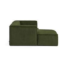 Load image into Gallery viewer, Blok 2-seater left chaise longue sofa in green thick corduroy 240cm FSC Mix Credit - image 4
