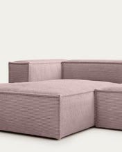 Load image into Gallery viewer, Blok 2-seater left chaise longue sofa in pink thick corduroy 240cm FSC Mix Credit - image 12