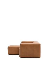 Load image into Gallery viewer, Blok brown leather 2-seater sofa, left chaise longue 240 cm - image 6