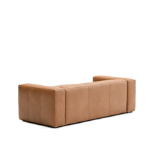 Load image into Gallery viewer, Blok brown leather 2-seater sofa, left chaise longue 240 cm - image 7
