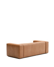 Load image into Gallery viewer, Blok brown leather 2-seater sofa, left chaise longue 240 cm - image 8