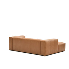 Load image into Gallery viewer, Blok brown leather 2-seater sofa, left chaise longue 240 cm - image 9