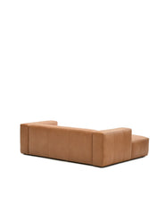 Load image into Gallery viewer, Blok brown leather 2-seater sofa, left chaise longue 240 cm - image 10