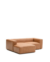 Load image into Gallery viewer, Blok brown leather 2-seater sofa, left chaise longue 240 cm - image 14
