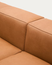 Load image into Gallery viewer, Blok brown leather 2-seater sofa, left chaise longue 240 cm - image 18