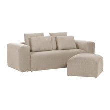 Load image into Gallery viewer, Blok beige chenille footrest 90 x 74cm FSC Mix Credit - image 4