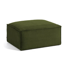 Load image into Gallery viewer, Blok footrest in green thick corduroy 90 x 74cm FSC Mix Credit - image 2