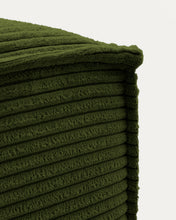 Load image into Gallery viewer, Blok footrest in green thick corduroy 90 x 74cm FSC Mix Credit - image 4