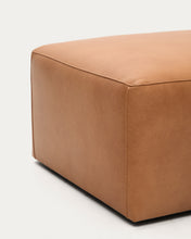 Load image into Gallery viewer, Blok brown leather footstool 90 x 74 cm - image 2