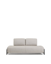 Load image into Gallery viewer, Compo 2-seater greige module with black metal frame 200 cm FSC Mix Credit - image 2