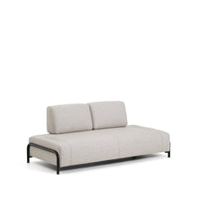 Load image into Gallery viewer, Compo 2-seater greige module with black metal frame 200 cm FSC Mix Credit - image 3