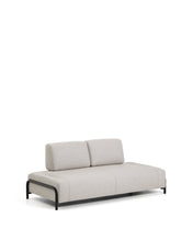 Load image into Gallery viewer, Compo 2-seater greige module with black metal frame 200 cm FSC Mix Credit - image 4