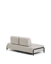 Load image into Gallery viewer, Compo 2-seater greige module with black metal frame 200 cm FSC Mix Credit - image 6