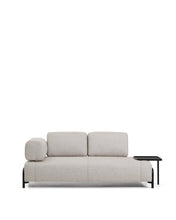 Load image into Gallery viewer, Compo 2-seater greige sofa with large tray table and black metal frame 200 cm FSC Mix Credit - image 2
