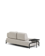 Load image into Gallery viewer, Compo 2-seater greige sofa with large tray table and black metal frame 200 cm FSC Mix Credit - image 6
