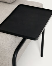 Load image into Gallery viewer, Compo 2-seater greige sofa with large tray table and black metal frame 200 cm FSC Mix Credit - image 9