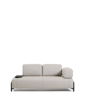 Load image into Gallery viewer, Compo 2-seater greige sofa with small tray table and black metal frame 200 cm FSC Mix Credit - image 2