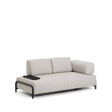 Load image into Gallery viewer, Compo 2-seater greige sofa with small tray table and black metal frame 200 cm FSC Mix Credit - image 3