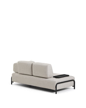 Load image into Gallery viewer, Compo 2-seater greige sofa with small tray table and black metal frame 200 cm FSC Mix Credit - image 6