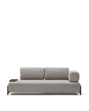 Load image into Gallery viewer, Compo 3 seater sofa with small tray in Beige-Grey, 232 cm - image 2