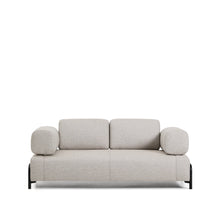 Load image into Gallery viewer, Compo 2-seater greige sofa with black metal frame 200 cm FSC Mix Credit