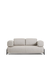 Load image into Gallery viewer, Compo 2-seater greige sofa with black metal frame 200 cm FSC Mix Credit - image 2