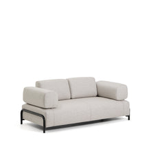 Load image into Gallery viewer, Compo 2-seater greige sofa with black metal frame 200 cm FSC Mix Credit - image 3