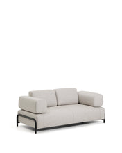 Load image into Gallery viewer, Compo 2-seater greige sofa with black metal frame 200 cm FSC Mix Credit - image 4