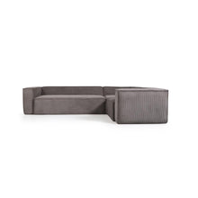 Load image into Gallery viewer, Blok grey thick corduroy 4-seater corner sofa 320 x 230cm/230 x 320cm FSC Mix Credit - image 3