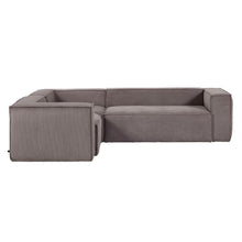 Load image into Gallery viewer, Blok grey thick corduroy 4-seater corner sofa 320 x 230cm/230 x 320cm FSC Mix Credit - image 4