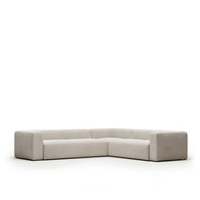 Load image into Gallery viewer, Blok beige chenille 5-seater corner sofa 320 x 290cm/290 x 320cm FSC Mix Credit - image 2