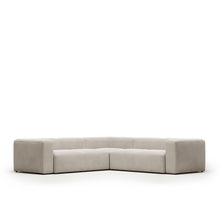 Load image into Gallery viewer, Blok beige chenille 4-seater corner sofa 290 x 290cm FSC Mix Credit - image 2