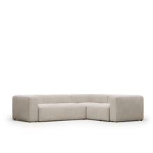 Load image into Gallery viewer, Blok beige chenille 3-seater corner sofa 290 x 230cm/230cm x 290cm FSC Mix Credit - image 2