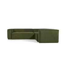 Load image into Gallery viewer, Blok green thick corduroy 3-seater corner sofa 290 x 230cm/230 x 290cm FSC Mix Credit - image 3