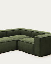Load image into Gallery viewer, Blok green thick corduroy 3-seater corner sofa 290 x 230cm/230 x 290cm FSC Mix Credit - image 6