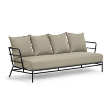 Load image into Gallery viewer, Mareluz 3 seater sofa in black steel, 197 cm