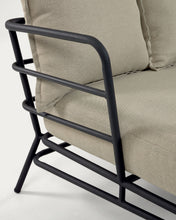 Load image into Gallery viewer, Mareluz 3 seater sofa in black steel, 197 cm - image 11