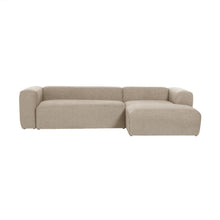 Load image into Gallery viewer, Blok 3-seater beige chenille right chaise longue sofa 300cm FSC Mix Credit - image 3