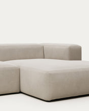 Load image into Gallery viewer, Blok 3-seater beige chenille right chaise longue sofa 300cm FSC Mix Credit - image 7